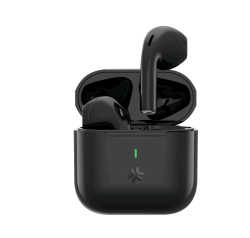 CELLY COMPACT AURICOLARI TRUE WIRELESS COMPATTI CONTROLLO TOUCH MICROFONI IN ENTRAMBI GLI AURICOLARI CHIAMATE E VOLUME/MUSICA RICARICA USB-C NERO